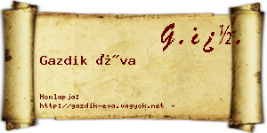 Gazdik Éva névjegykártya