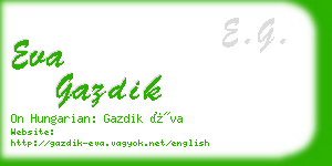 eva gazdik business card